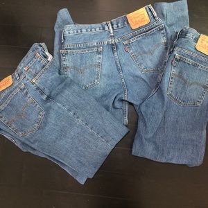 Three Pairs Levi’s 516 Jeans